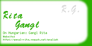 rita gangl business card